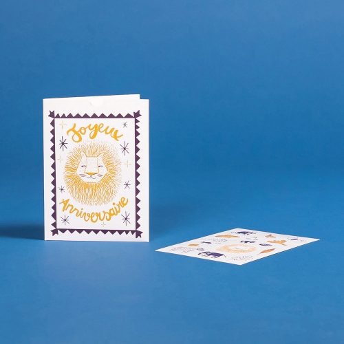 happy birthday" tattoo card in collaboration with Elodie Perrotin