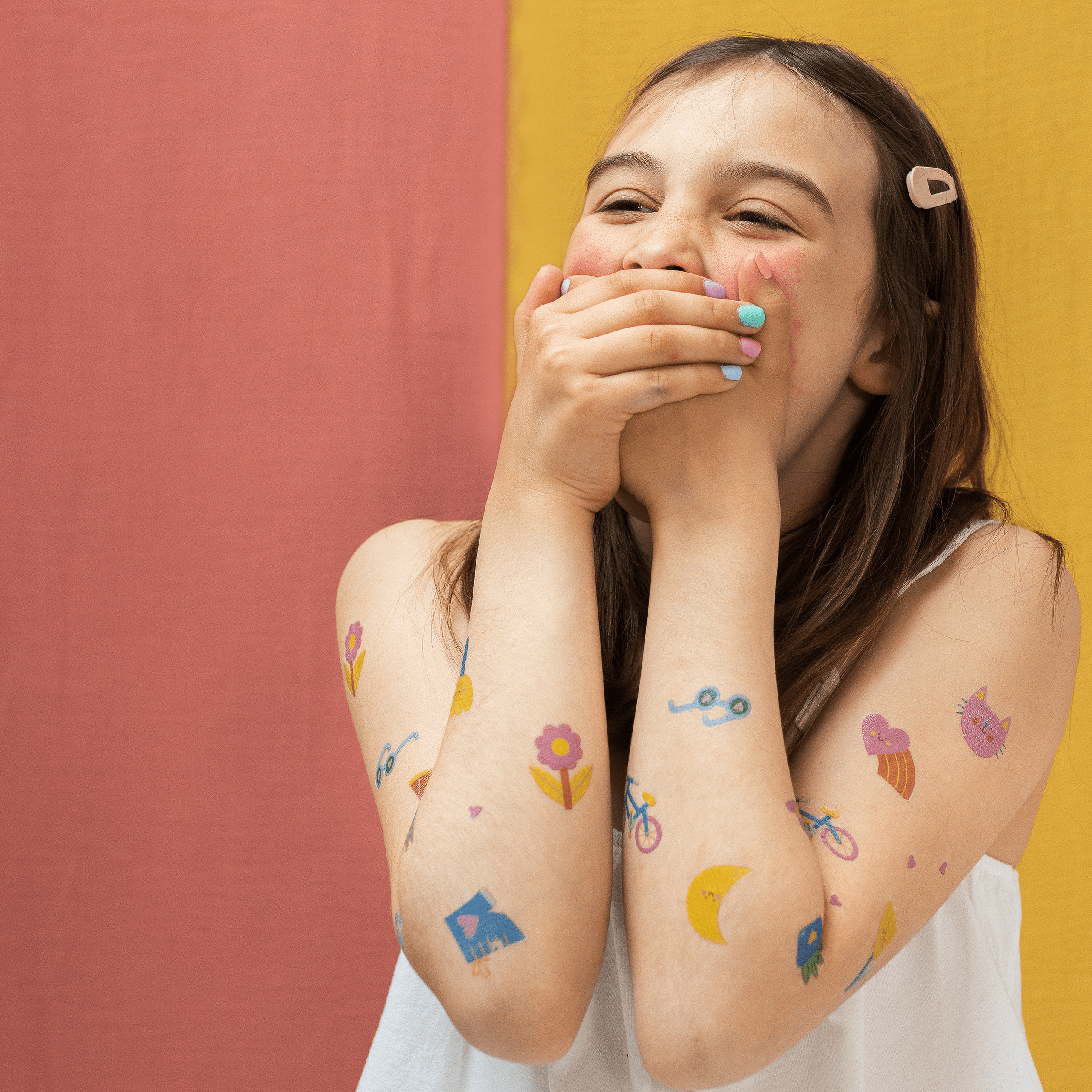 tatouages éphémères colorés pour enfants Happy things — Bernard