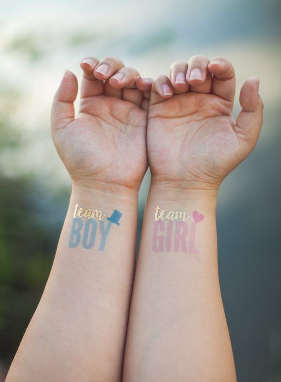 tatouage éphémère personnalisé team boy team girl 