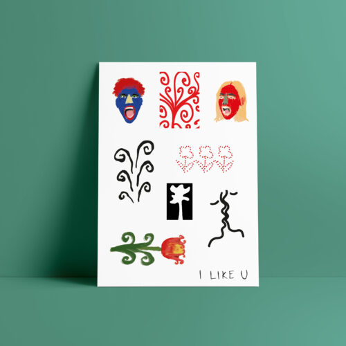 I like U is a collection of colorful temporary tattoos created by Bernard Forever in collaboration with the Encré brand.